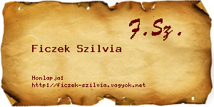 Ficzek Szilvia névjegykártya